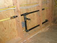 Propane lines for the gas range